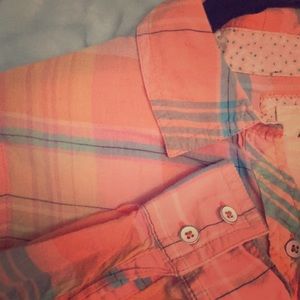 Pink Plaid Button Down Shirt